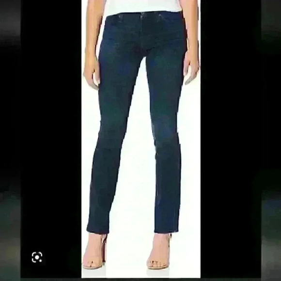 7 FAM Dark Wash Straight Leg Jeans - Picture 1 of 5